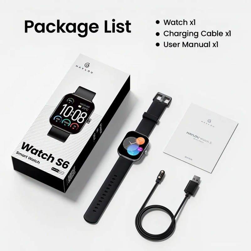 Haylou Smartwatch S6 Reloj Inteligente De 2.01 Hd Pantalla Bluetooth