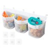 60cm Mesh Bath Toy Storage Organizer with 3 Large Compartments