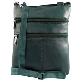 Steinmeister 3900008 Unisex Shoulder Bag Genuine Leather Shoulder Bag 22 x 17 x 1.5 cm, Green