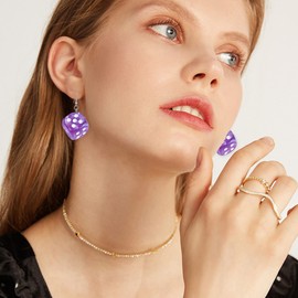 GBAHFY Funny Geometric 3D Dice Dangle Earrings Simulation Dice Sieve Earrings Punk Resin Cube Dice Drop Earrings Necklace for Women Girls Party Jewelry Set, Resin, n/c