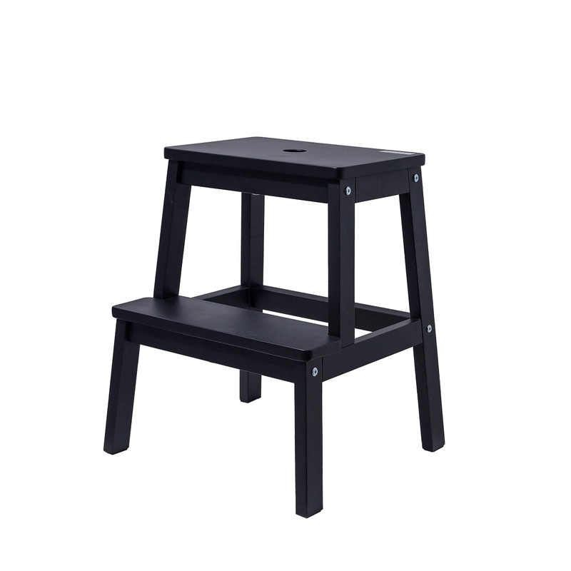 HOUCHICS Wooden Step Stool for Adults with 400lb, Wood Step