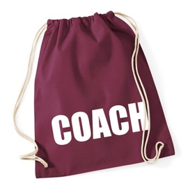 Huuraa Gym Bag Coach Training Gift Backpack 12 Litres Cotton Coach Gift Idea, burgundy, Unit size