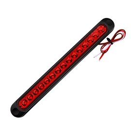 X-STYLE High Mount Stop Lamp, 12 V, 24 V, Red, High Brightness, 15 Rows for Cars, LED Stop Lamp, Brake Lamp, Tail Light, Auxiliary Brake, Decorative, Truck, Bus, Trailer, Lorry, General Purpose, Set