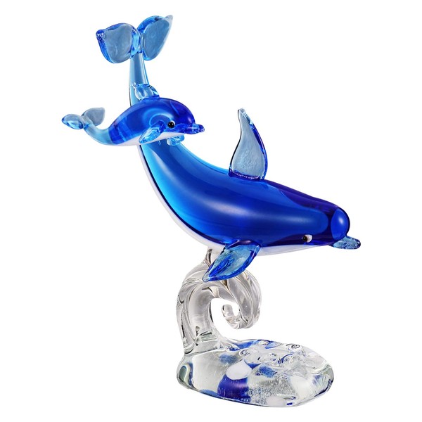 Healifty 1Pc Crystal Dolphin Ornament Adorable Glass Dolphin Decor Animal