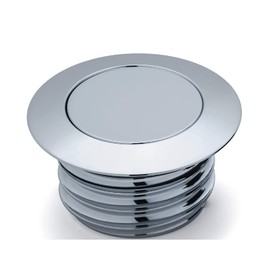 WANLIAN Silver Pop Up Gas Cap Vented Fuel Tank Cap Regular Thread Compatible with 1982-2010 Harley Davidson (Silver, Pop Up Gas Cap)