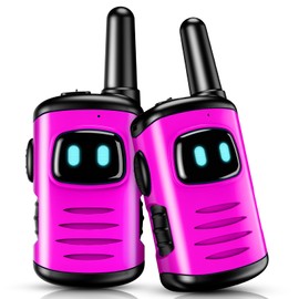 Kids Walkie Talkies Toys for Girls: comedyfun Mini Robots Walkies Talkies 2 Pack Birthday Gifts for 3 4 5 6-8 Year Old Girls Toys for 4 5 6 7 8-10 Year Old Camping Outdoor Game