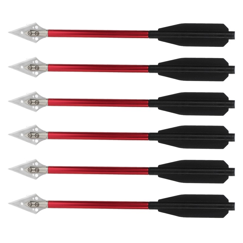 6Pcs Crossbow Arrows Double Screw Fixing Aluminum Alloy Shooting Bow