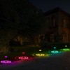 Ensenior Color Changing Solar Lights Outdoor, Auto ON/Off 3000K White