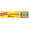 Glad Cling N Seal Plastic Food Wrap, 300 Square Foot