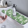 Green Tropical Palm Leaves Kitchen Faucet Suction Pad, 1 Pcs