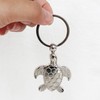 Fayemint Pack of 4 Tortoise Keyrings, Silver Metal Keyrings, Tortoise