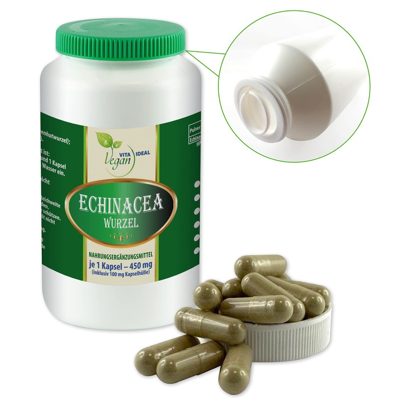 Vitaide Vegan® Echinacea Root (Purple Coneflower Root) 180 Vegetable Capsules
