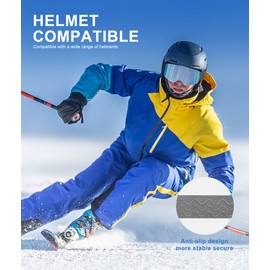 NSSIW Ski Goggles for Men Women Youth, OTG Snowboard Goggles/Snow Goggles with UV Protection and Anti Fog Over Glasses