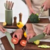 Kitchen Block Knife Sets, 6-Pieces Green Chef Knife Set with