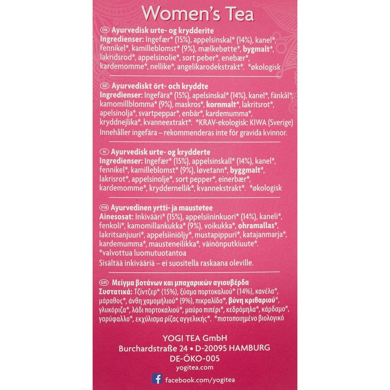 Yogi TEAS - AYURVEDIC Organic Ancient Herbal Formula Womans Tea