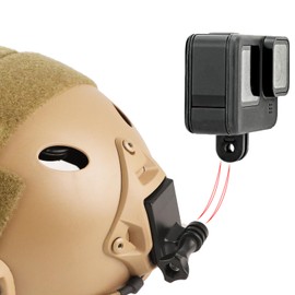 booiu Tactical Helmet Mount NVG Camera Mount Compatible with GoPro Hero 12/11/10/9/8/7/6/5,Compatible with DJI Osmo Action 3/2,Insta360 ONE R/AKASO/Crosstour and Most Action Cameras