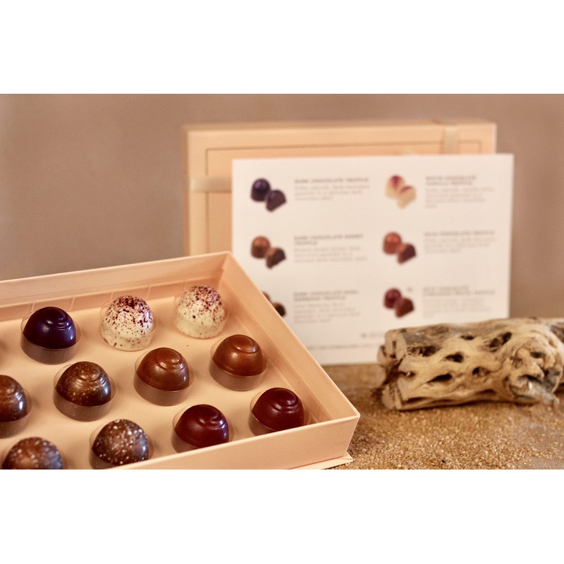 Ethel M Chocolates Premium Truffles Collection, Milk, Dark and White12-Piece