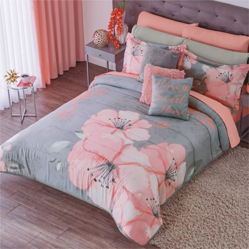 Colchas Concord Edredón Ligero Aurora Gris Matrimonial Colchas Concord