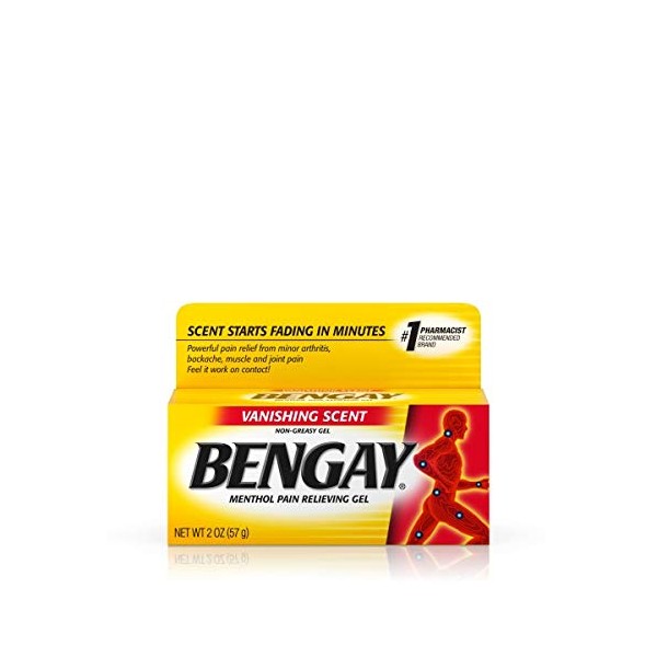 Bengay Menthol Pain Relieving Gel Vanishing Scent 2.66oz - 2 Pack