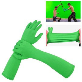 BOLLUMA Photography Chromakey Green Gloves, Invisible Effect Background Green Screen Gloves for Photo Studio Video Special Effect Live Streaming