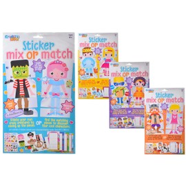 Kreative Kids TY2061 Sticker Mix-Or-Match Playset 1 of 4 Different Designs, One Size