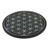 Incense Holder Flower of Life Black Stone 10 CM