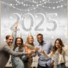 Happy New Year 2025 Decorations, Large Fabric New Years Eve