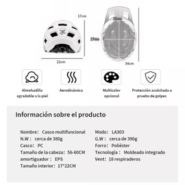 FINYQBET Casco Ultraligero para Ciclismo de Montaña, Protección Superior, 18 Ventilaciones y Ajuste Personalizado (54-61 cm) - Ideal para Adultos y Scootering(Negro)