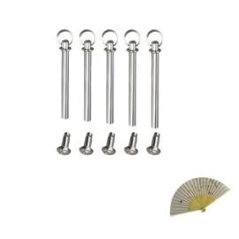 5 pcs Fan Repair Accessories (17mm,19mm,21mm,23mm,25mm),Repair Your Favorite Folding Fan,Complete Kit with Shaft Rivets Easy to Use Nail Kit