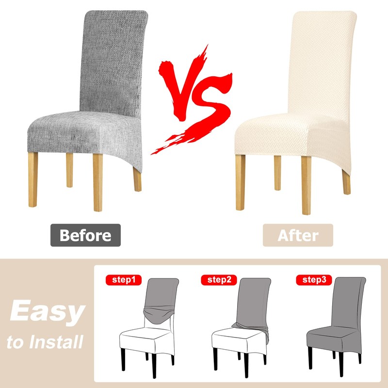 Lellen XL Size Stretch Chair Covers for Dining Room Large