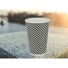 Golden Spoon 50 Pack Disposable Stylish Paper Coffee Cups 16