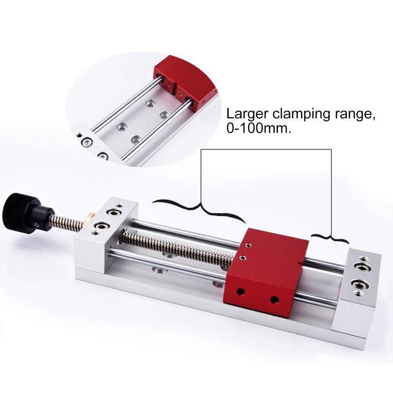 0-100mm Clamping Range Aluminium Alloy Bench Vice, Mini Drill Press