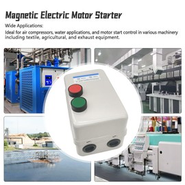 GOLACOD Magnetic Motor Starter for Air Compressor, 220V 11KW/15HP, 3-Phase & Single-Phase Compatible Heavy Duty Starter Switch