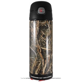 Skin Decal Wrap for Thermos Funtainer 16oz Bottle WraptorCamo Grassy Marsh Camo (BOTTLE NOT INCLUDED) by WraptorSkinz