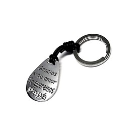 Key Father 925 M Silver Leather Law Plate 35 mm. [AB1031]