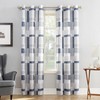No. 918 Blockade Geometric Blocks Semi-Sheer Grommet Curtain Panel, 40"