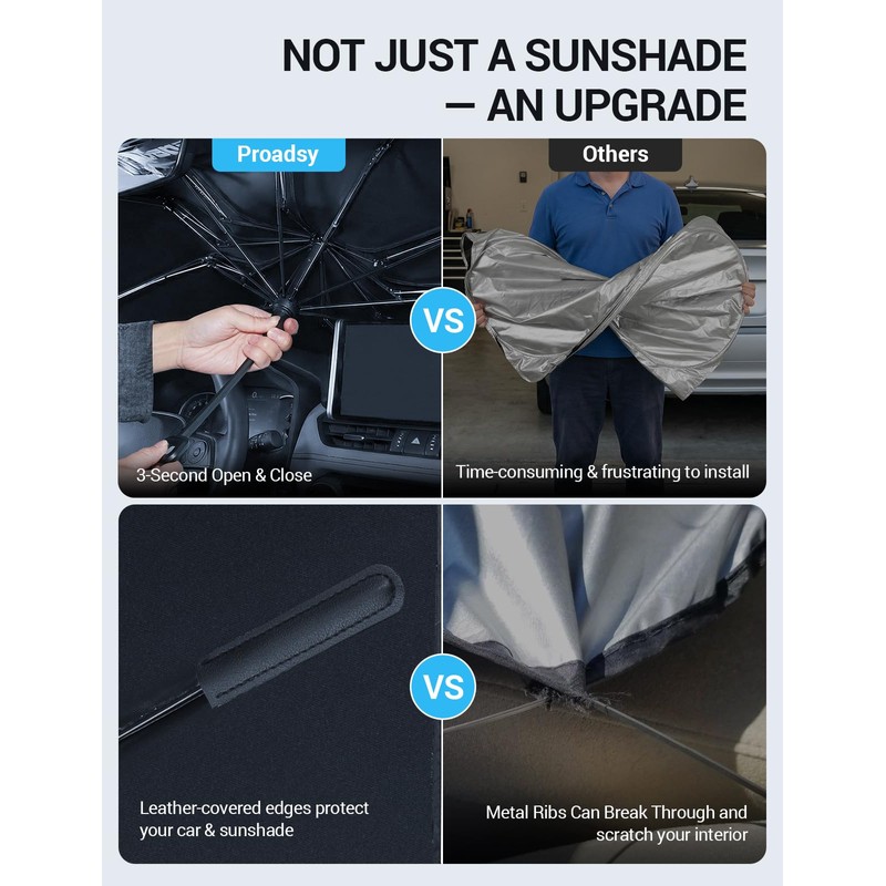 Proadsy Windshield Sun Shade Umbrella for Kia Sorento 2021-2025 2026