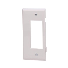 EATON Wiring STE26W Polycarbonate 1-Gang Decorator Sectional Mid Size Wall Plate, White