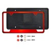 Silicone Back Guard Bottom Cut Out License Plate Holder Red