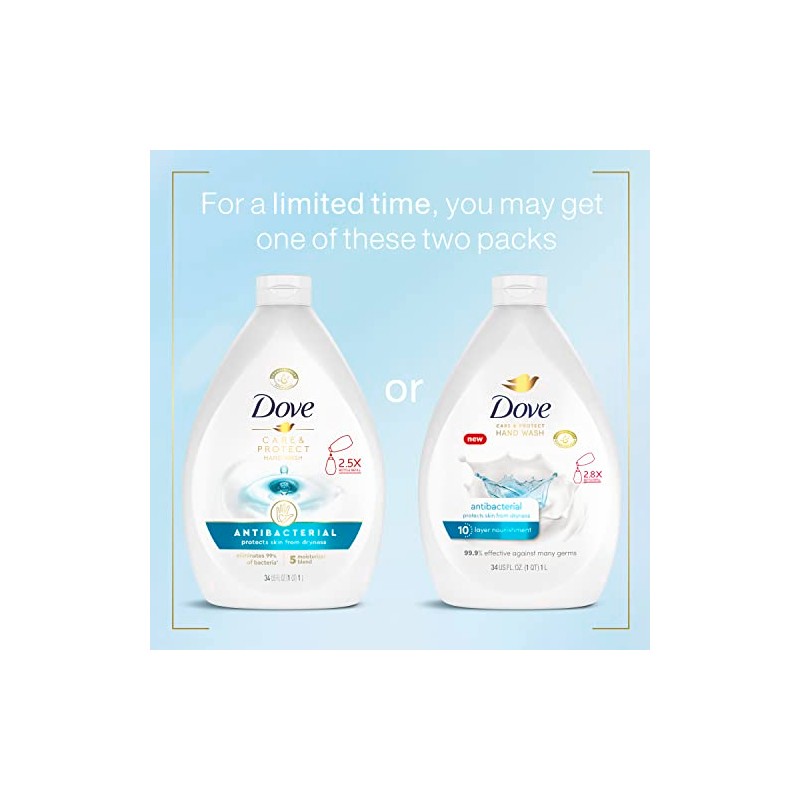 Dove Hand Wash For All Skin Types Antibacterial Protects from
