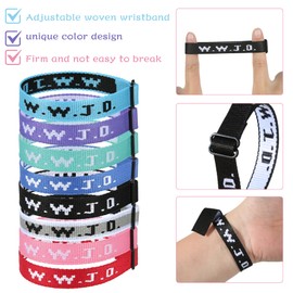 Aospkle 8PCS WWJD Bracelet for Women Men, Christian Gifts Wristbands, WWJD Rubber Bracelets - What Would Jesus Do Silicone Bracelet (8 Colors)
