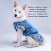 Dog Jean Coat Warm Cold Weather Plush Denim Pet Jacket