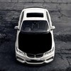 Solid Black Car Hood Cover Durable Weatherproof Universal Fit Car