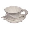 Blue Sky Ceramics Shell Figural Cup & Saucer White, Multi