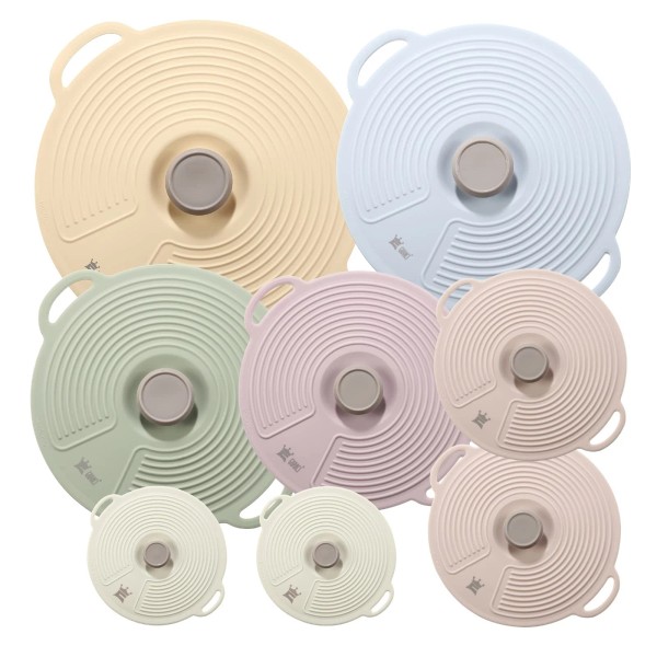 Guanci 8 Pack Silicone Lids For Bowl Silicone Microwave Cover