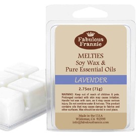 Fabulous Frannie Lavender Pure & Natural Soy Candle Meltie/Tart/Melts Made with Pure Lavender Essential Oils 2.75oz