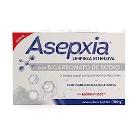 ASEPXIA - Bicarbonato de Sodio Jabón en Barra. Limpia la piel, combate y previene imperfecciones, remueve grasa e impurezas con ingredientes...       