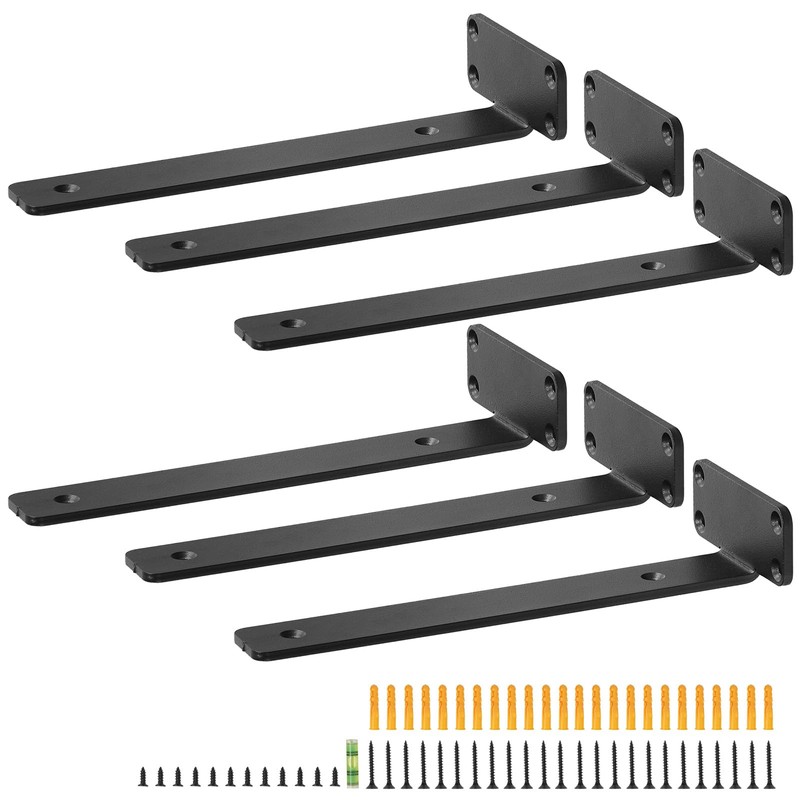 VEVOR Floating Shelf Brackets 10 Inch, 6 Pack Heavy Duty