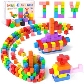 AQXONG 48 Pieces Magnetic Building Blocks Toy, Magnetic Building Block Toy, Magnetic Construction Toy for Children, Suitable for Boys and Girls from 3 Years