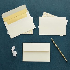 A4 Ivory Invitation Envelopes for Wedding, Birthday, Graduation (6.25x4.25 In, 50 Pack)